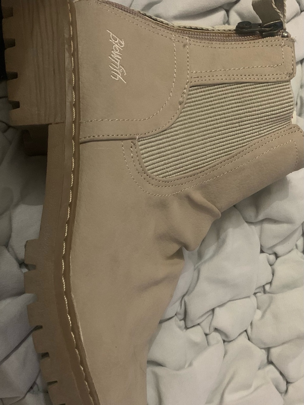 Blowfish Taupe Chelsea Lug Bootie